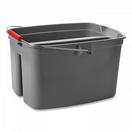 Double Utility Pail, 19 qt, Plastic, Gray (262888GY)