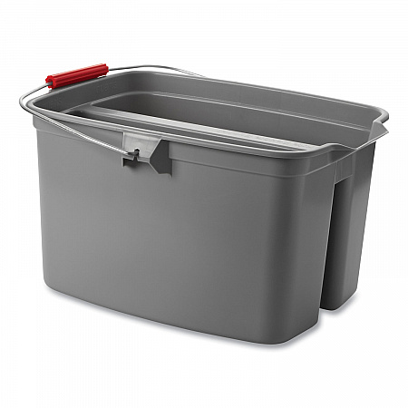 Double Utility Pail, 19 qt, Plastic, Gray (262888GY)