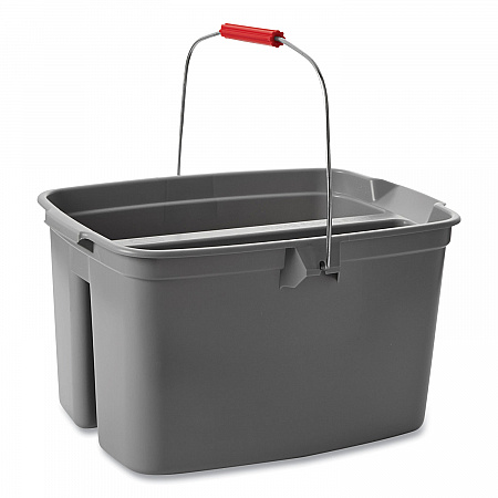 Double Utility Pail, 19 qt, Plastic, Gray (262888GY)