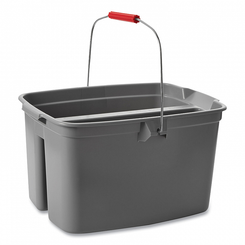 Double Utility Pail, 19 qt, Plastic, Gray (262888GY)