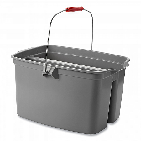 Double Utility Pail, 19 qt, Plastic, Gray (262888GY)