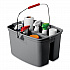 Double Utility Pail, 19 qt, Plastic, Gray (262888GY)