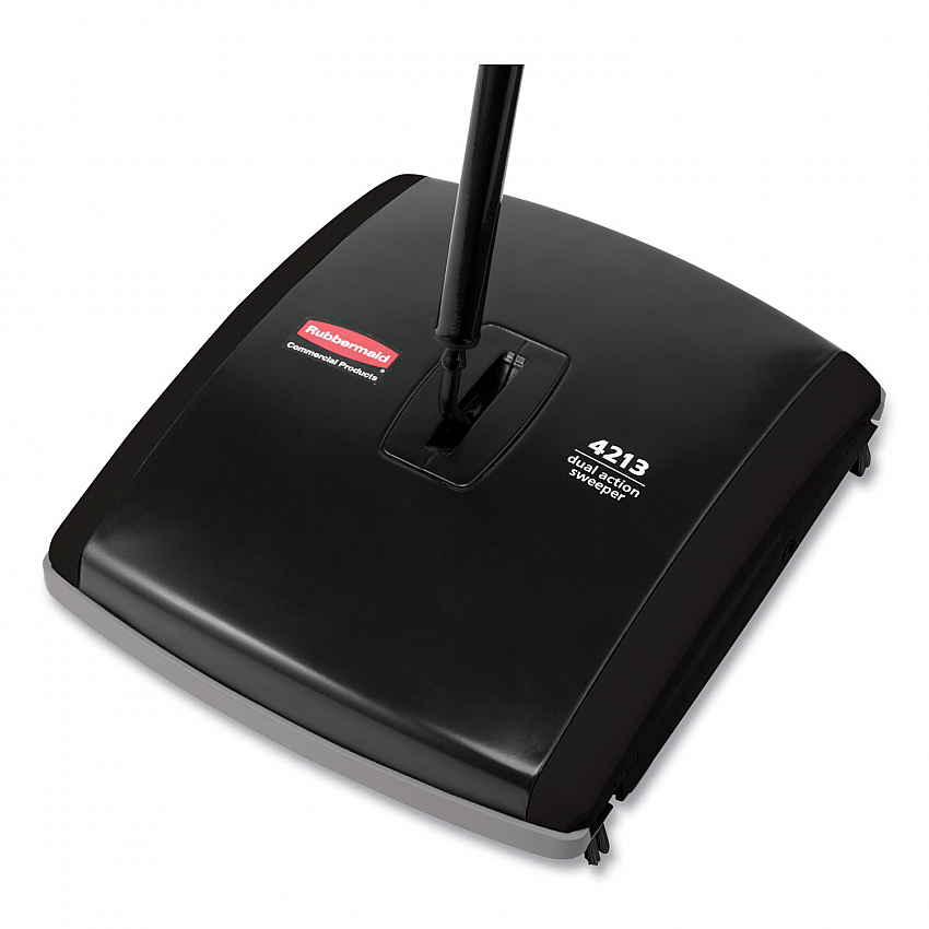 Dual Action Sweeper, 44" Steel/Plastic Handle, Black/Yellow (421388BLA)