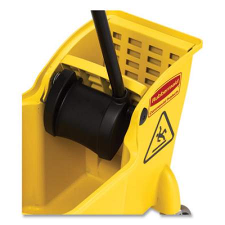 Rubbermaid Commercial Tandem 31qt Bucket/Wringer Combo, Yellow (738000YEL)
