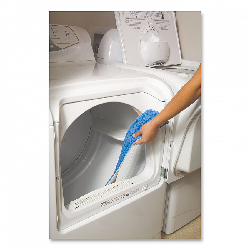 Economy Wet Mopping Pad, Microfiber, 18", Blue, 12/Carton (Q409BLUCT)