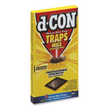 d-CON Mouse Glue Trap, Plastic, 4 Traps/Box, 12 Boxes/Carton (78642)