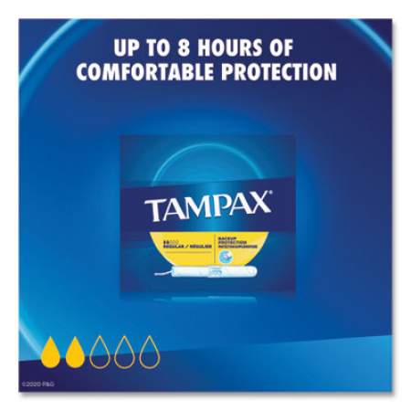 Tampax Tampons for Vending, Original, Regular Absorbency, 500/Carton (025001)