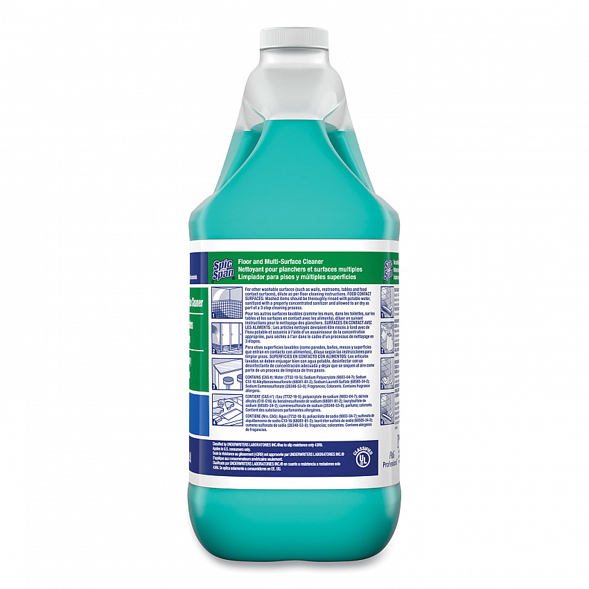 Liquid Floor Cleaner, Fresh Scent, 1 gal Bottle, 3/Carton (02001)