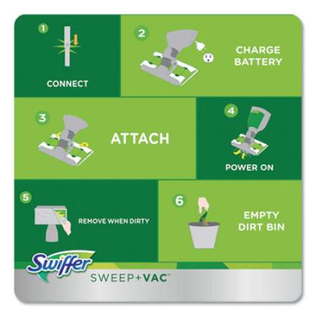 Swiffer Sweeper Vac Replacement Filter, 2 Filters/Pack, 8 Packs/Carton (99196)