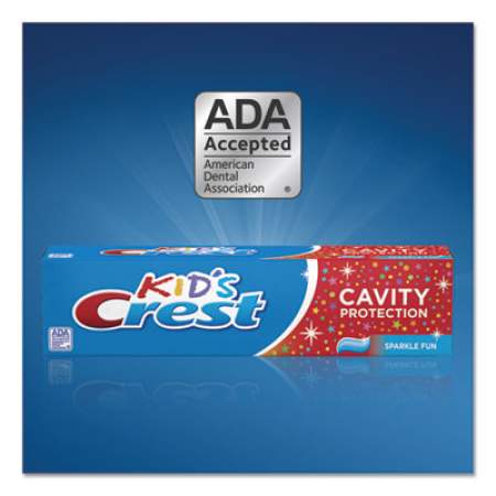 Crest Kids' Sparkle Toothpaste, Blue, Bubblegum Flavor, 0.85 oz Tube, 72/Carton (40159CT)