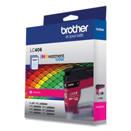 Brother LC406MS INKvestment Ink, 1,500 Page-Yield, Magenta