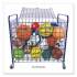 Champion Sports Lockable Ball Storage Cart, 24-Ball Capacity, 37w x 22d x 20h, Blue (LFX)