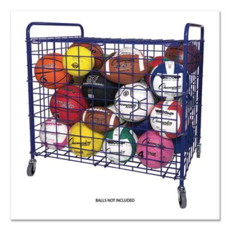 Champion Sports Lockable Ball Storage Cart, 24-Ball Capacity, 37w x 22d x 20h, Blue (LFX)