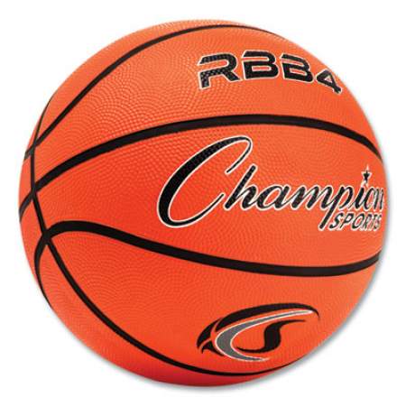 Champion Sports Rubber Sports Ball, For Basketball, No. 6, Intermediate Size, Orange (RBB4)