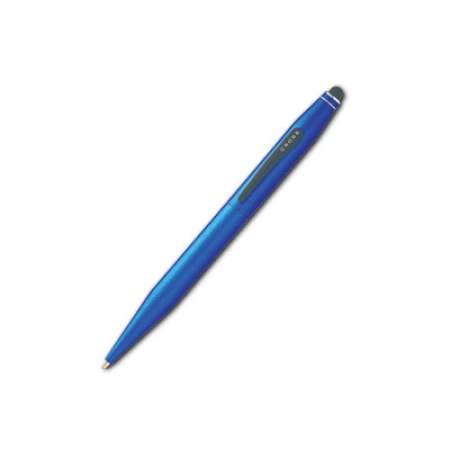 Cross Tech 2 Ballpoint Pen/Stylus, Retractable, Medium 0.7 mm, Black Ink, Blue Barrel (AT06526)