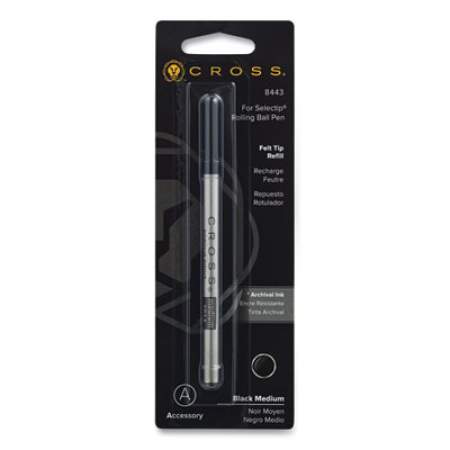 Refill for Cross Selectip Porous Point Pens, Medium Bullet Tip, Black Ink (8443)
