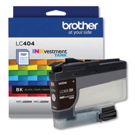 Brother LC404BKS INKvestment Ink, 750 Page-Yield, Black