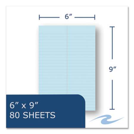 Roaring Spring Enviroshades Steno Notepad, Gregg Rule, White Cover, 80 Blue 6 x 9 Sheets, 4/Pack (12284)