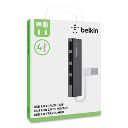 Belkin 4-Port Ultra-Slim Travel Hub, 4 Port, Nightshade/White (F4U042BT)