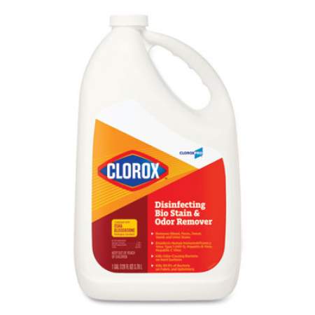 Clorox Disinfecting Bio Stain and Odor Remover, Fragranced, 128 oz Refill Bottle, 4/CT (31910)