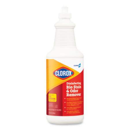 Clorox Disinfecting Bio Stain and Odor Remover, Fragranced, 32 oz Pull-Top Bottle, 6/CT (31911)
