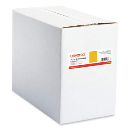 Universal Catalog Envelope, #13 1/2, Squ Flap, Gummed Closure, 10 x 13, Brown Kraft, 250/Box (44165)