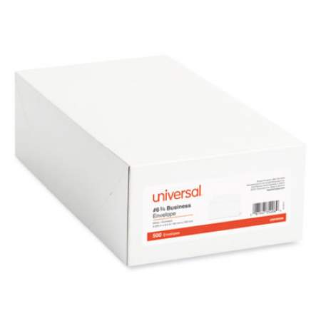 Universal Business Envelope, #6 3/4, Square Flap, Gummed Closure, 3.63 x 6.5, White, 500/Box (35206)