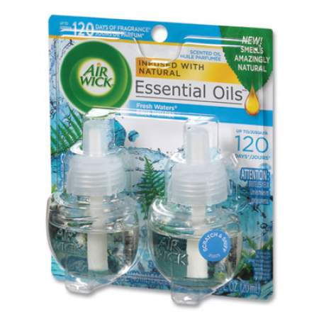 Air Wick Scented Oil Refill, Fresh Waters, 0.67 oz, 2/Pack, 6 Pack/Carton (79717CT)