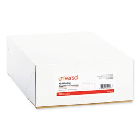 Universal Business Envelope, #9, Square Flap, Gummed Closure, 3.88 x 8.88, White, 500/Box (35219)
