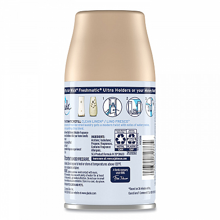 Automatic Air Freshener, Clean Linen, 6.2 oz Spray Can (375364EA)