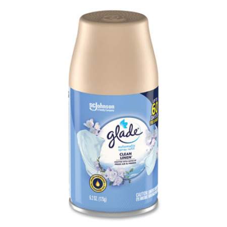 Glade Automatic Air Freshener, Clean Linen, 6.2 oz, 6/Carton (333455)