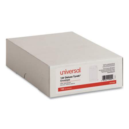 Universal Deluxe Tyvek Envelopes, #1, Square Flap, Self-Adhesive Closure, 6 x 9, White, 100/Box (19005)