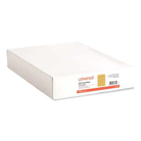 Universal Deluxe Interoffice Press and Seal Envelopes, #97, Two-Sided Three-Column Format, 10 x 13, Brown Kraft, 100/Box (63570)