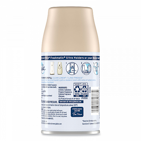 Automatic Air Freshener, Clean Linen, 6.2 oz Spray Can, 6/Carton (375364)