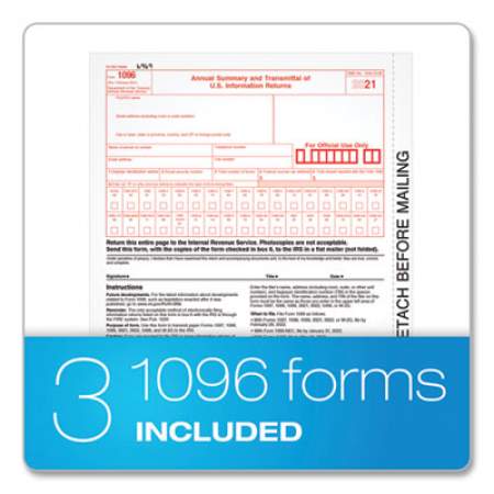 TOPS Four-Part 1099-NEC Continuous Tax Forms, 8.5 x 11, 2/Page, 24/Pack (2299NEC)
