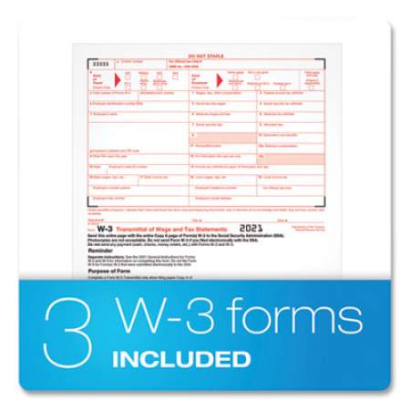 TOPS W-2 Tax Form/Envelope Kits, Six-Part Carbonless, 8.5 x 5.5, 2/Page, (24) W-2s and (1) W-3, 24/Sets (22904KIT)