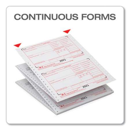TOPS W-2 Tax Forms, Six-Part Carbonless, 5.5 x 8.5, 2/Page, (24) W-2s and (1) W-3 (2206C)