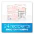 TOPS 1099-Div Tax Forms, Five-Part Carbonless, 5.5 x 8, 2/Page, (24) 1099s and (1) 1096 (22973)