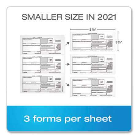 TOPS Five-Part 1099-NEC Tax Forms, 8.5 x 11, 3/Page, 50/Pack (22993NEC)