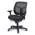 Eurotech Apollo Multi-Function Mesh Task Chair, Supports Up to 250 lb, 18.9" to 22.4" Seat Height, Silver Seat/Back, Black Base (MFT945SL)