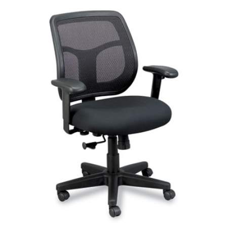 Eurotech Apollo Mid-Back Mesh Chair, 18.1" to 21.7" Seat Height, Black (MT9400BK)