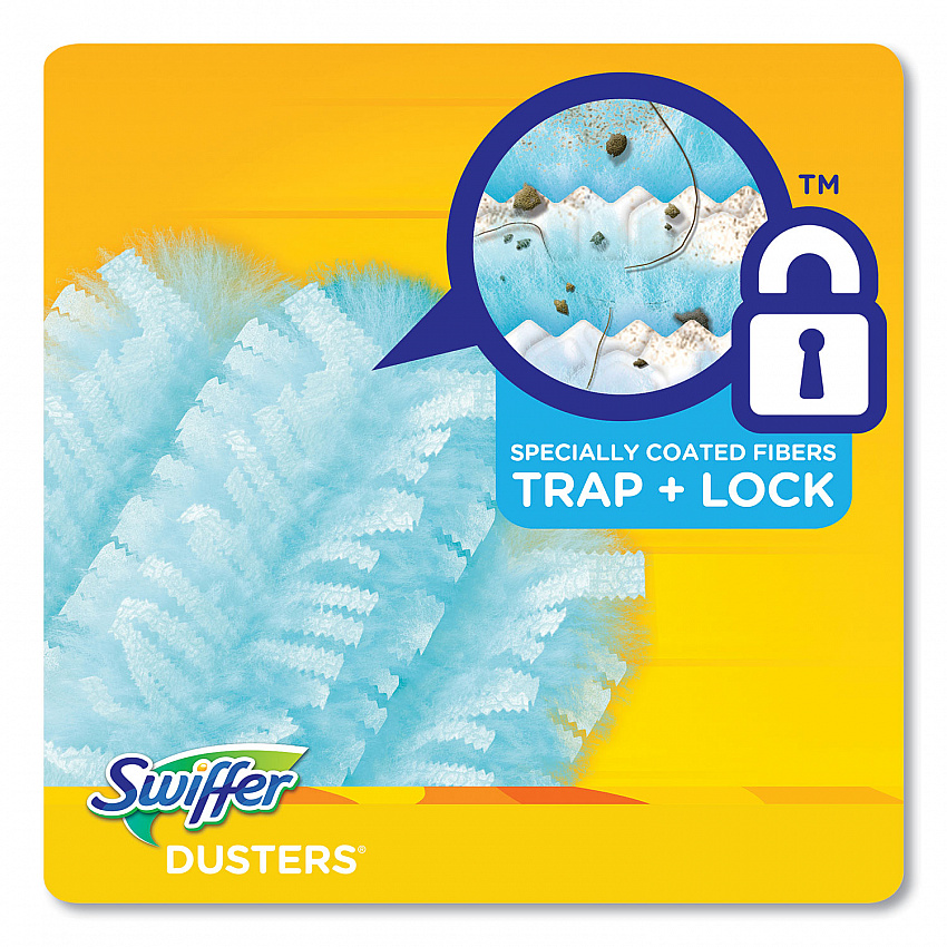 Dusters Refill, Fiber Bristle, Light Blue, 18/Box (99036BX)