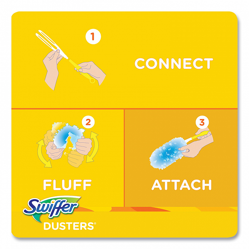 Dusters Refill, Dust Lock Fiber, 2" x 6", Light Blue, 18/Box, 4 Boxes/Carton (99036)