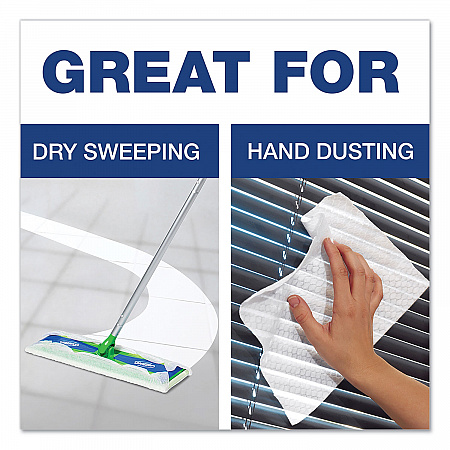 Dry Refill Cloths, 10.63 x 8, White, 32/Box, 6 Boxes/Carton (33407CT)