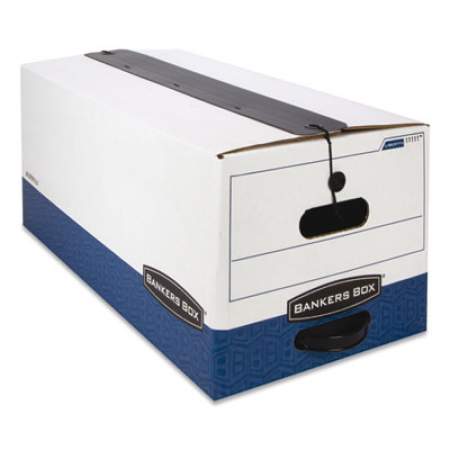 Bankers Box LIBERTY Plus Heavy-Duty Strength Storage Boxes, Legal Files, 15.25" x 24.13" x 10.75", White/Blue, 12/Carton (12112)