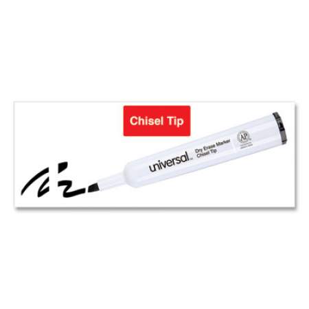 Universal Dry Erase Marker Value Pack, Broad Chisel Tip, Black, 36/Pack (43655)