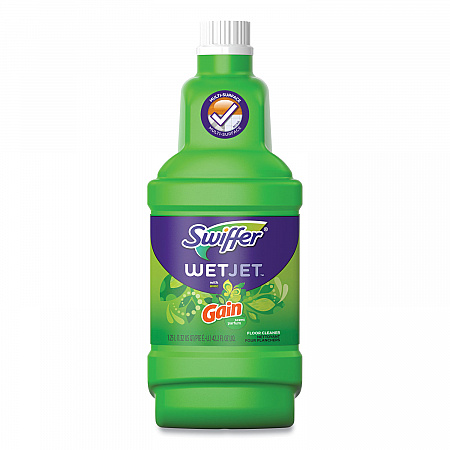 WetJet System Cleaning-Solution Refill, Gain Scent, 1.25 L Bottle, 4/Carton (77809)