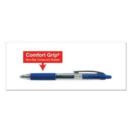 Universal Comfort Grip Gel Pen, Retractable, Medium 0.7 mm, Blue Ink, Clear/Blue Barrel, 36/Pack (39911)