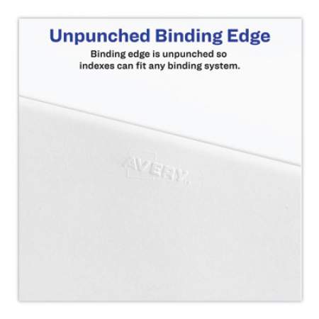Preprinted Legal Exhibit Side Tab Index Dividers, Avery Style, 25-Tab, 376 to 400, 11 x 8.5, White, 1 Set, (1345) (01345)