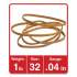 Universal Rubber Bands, Size 32, 0.04" Gauge, Beige, 1 lb Box, 820/Pack (00132)
